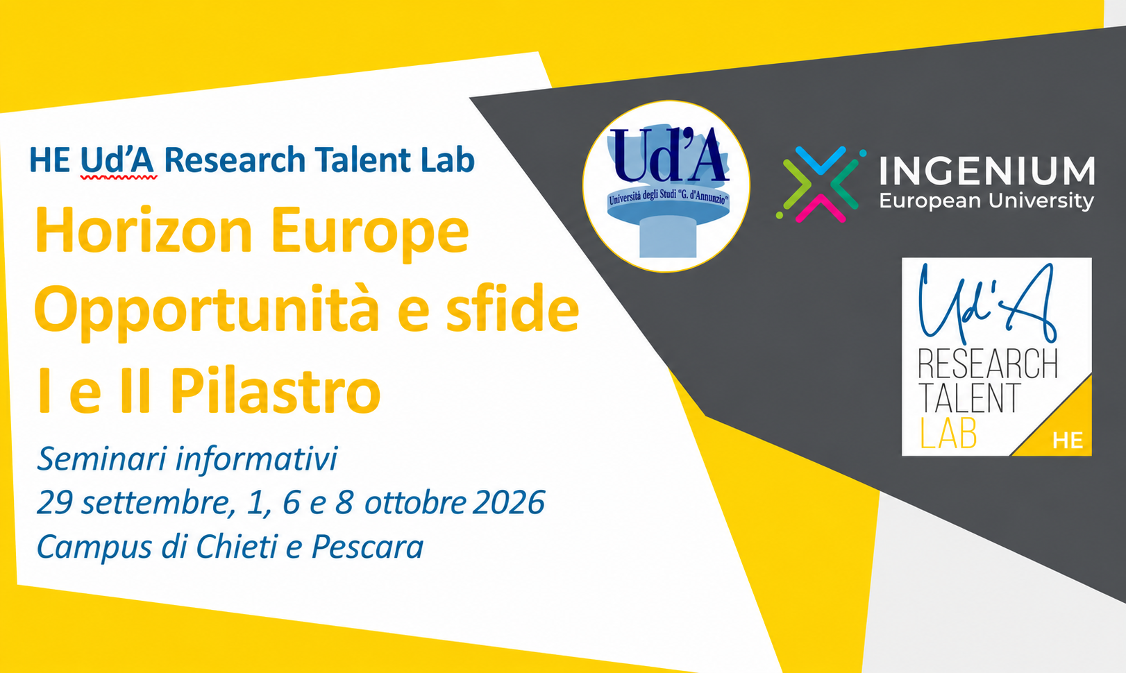 Horizon Europe – Opportunità e sfide I e II Pilastro